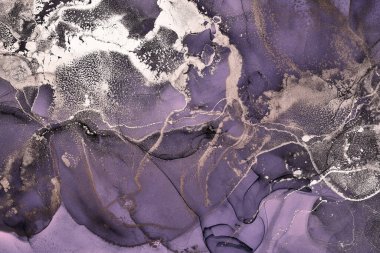 Alkol mürekkebi renkleri saydam. Soyut çok renkli mermer kapsül