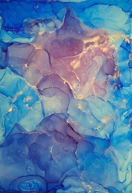 Alkol mürekkebi renkleri saydam. Soyut çok renkli mermer kapsül