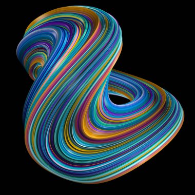 3d soyut illüstrasyon saptırılmış nesneyi hangi boyutta izole et