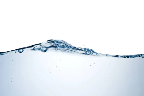 Salpicadura de agua con burbujas de aire, ola de agua — Foto de Stock