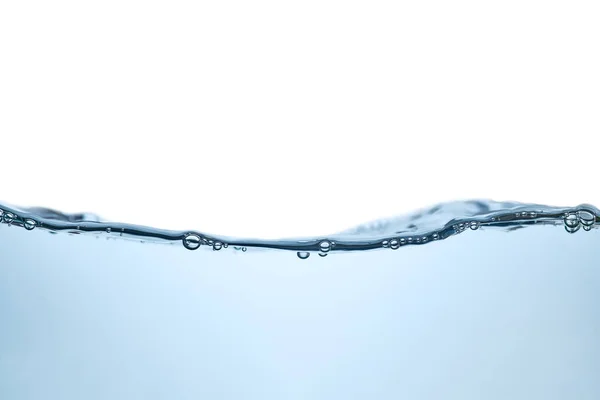 Salpicadura de agua con burbujas de aire, ola de agua —  Fotos de Stock