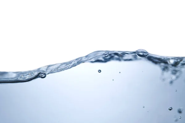 Salpicadura de agua con burbujas de aire, ola de agua —  Fotos de Stock