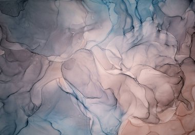 Alkol mürekkebi renkleri saydam. Soyut çok renkli mermer desen arkaplanı. Tasarım kağıdı, duvar kağıdı. Akrilik boyaları karıştırıyorum. Modern akışkan sanat. Alkol Mürekkebi Deseni