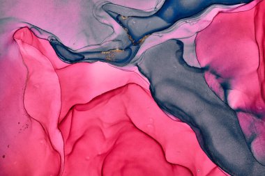 Alkol mürekkebi renkleri saydam. Soyut çok renkli mermer desen arkaplanı. Tasarım kağıdı, duvar kağıdı. Akrilik boyaları karıştırıyorum. Modern akışkan sanat. Alkol Mürekkebi Deseni