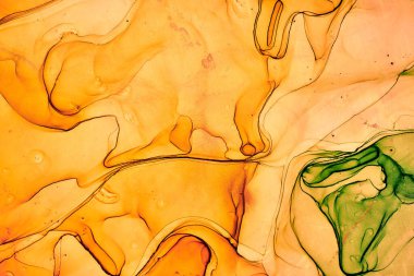 Alkol mürekkebi renkleri saydam. Soyut çok renkli mermer desen arkaplanı. Tasarım kağıdı, duvar kağıdı. Akrilik boyaları karıştırıyorum. Modern akışkan sanat. Alkol Mürekkebi Deseni