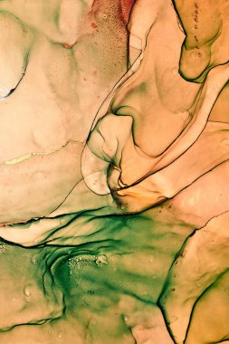 Alkol mürekkebi renkleri saydam. Soyut çok renkli mermer desen arkaplanı. Tasarım kağıdı, duvar kağıdı. Akrilik boyaları karıştırıyorum. Modern akışkan sanat. Alkol Mürekkebi Deseni