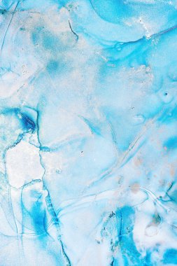 Alkol mürekkebi renkleri saydam. Soyut çok renkli mermer desen arkaplanı. Tasarım kağıdı, duvar kağıdı. Akrilik boyaları karıştırıyorum. Modern akışkan sanat. Alkol Mürekkebi Deseni