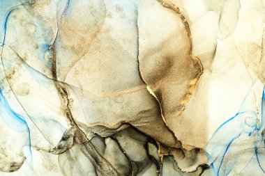 Alkol mürekkebi renkleri saydam. Soyut çok renkli mermer desen arkaplanı. Tasarım kağıdı, duvar kağıdı. Akrilik boyaları karıştırıyorum. Modern akışkan sanat. Alkol Mürekkebi Deseni