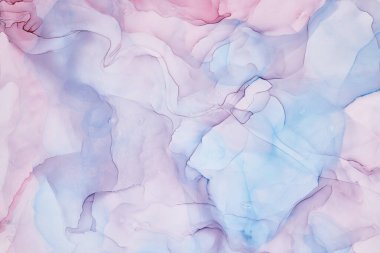 Alkol mürekkebi renkleri saydam. Soyut çok renkli mermer desen arkaplanı. Tasarım kağıdı, duvar kağıdı. Akrilik boyaları karıştırıyorum. Modern akışkan sanat. Alkol Mürekkebi Deseni