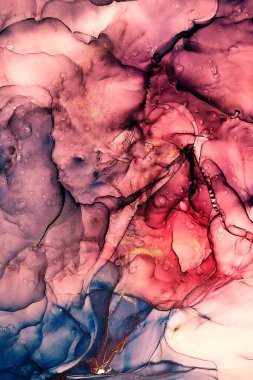 Alkol mürekkebi renkleri saydam. Soyut çok renkli mermer desen arkaplanı. Tasarım kağıdı, duvar kağıdı. Akrilik boyaları karıştırıyorum. Modern akışkan sanat. Alkol Mürekkebi Deseni