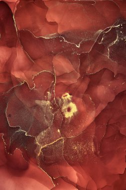 Alkol mürekkebi renkleri saydam. Soyut çok renkli mermer desen arkaplanı. Tasarım kağıdı, duvar kağıdı. Akrilik boyaları karıştırıyorum. Modern akışkan sanat. Alkol Mürekkebi Deseni