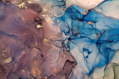 Alkol mürekkebi renkleri saydam. Soyut çok renkli mermer desen arkaplanı. Tasarım kağıdı, duvar kağıdı. Akrilik boyaları karıştırıyorum. Modern akışkan sanat. Alkol Mürekkebi Deseni