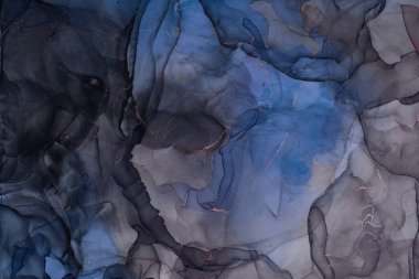 Alkol mürekkebi renkleri saydam. Soyut çok renkli mermer desen arkaplanı. Tasarım kağıdı, duvar kağıdı. Akrilik boyaları karıştırıyorum. Modern akışkan sanat. Alkol Mürekkebi Deseni