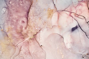 Alkol mürekkebi renkleri saydam. Soyut çok renkli mermer desen arkaplanı. Tasarım kağıdı, duvar kağıdı. Akrilik boyaları karıştırıyorum. Modern akışkan sanat. Alkol Mürekkebi Deseni