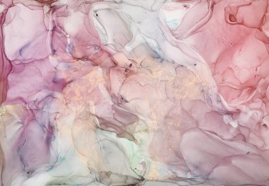 Alkol mürekkebi renkleri saydam. Soyut çok renkli mermer desen arkaplanı. Tasarım kağıdı, duvar kağıdı. Akrilik boyaları karıştırıyorum. Modern akışkan sanat. Alkol Mürekkebi Deseni