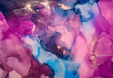 Alkol mürekkebi renkleri saydam. Soyut çok renkli mermer desen arkaplanı. Tasarım kağıdı, duvar kağıdı. Akrilik boyaları karıştırıyorum. Modern akışkan sanat. Alkol Mürekkebi Deseni