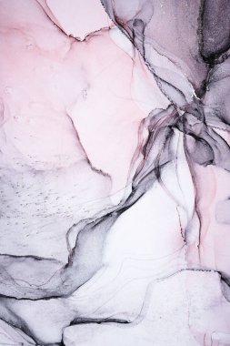 Alkol mürekkebi renkleri saydam. Soyut çok renkli mermer desen arkaplanı. Tasarım kağıdı, duvar kağıdı. Akrilik boyaları karıştırıyorum. Modern akışkan sanat. Alkol Mürekkebi Deseni