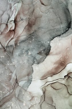 Alkol mürekkebi renkleri saydam. Soyut çok renkli mermer desen arkaplanı. Tasarım kağıdı, duvar kağıdı. Akrilik boyaları karıştırıyorum. Modern akışkan sanat. Alkol Mürekkebi Deseni