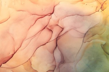 Alkol mürekkebi renkleri saydam. Soyut çok renkli mermer desen arkaplanı. Tasarım kağıdı, duvar kağıdı. Akrilik boyaları karıştırıyorum. Modern akışkan sanat. Alkol Mürekkebi Deseni