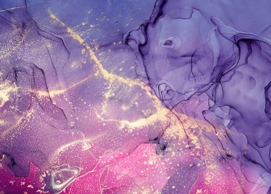 Alkol mürekkebi renkleri saydam. Soyut çok renkli mermer desen arkaplanı. Tasarım kağıdı, duvar kağıdı. Akrilik boyaları karıştırıyorum. Modern akışkan sanat. Alkol Mürekkebi Deseni