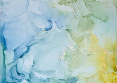 Soyut çok renkli mermer desen arkaplanı. Tasarım kağıdı, duvar kağıdı. Akrilik boyaları karıştırıyorum. Modern akışkan sanat. Alkol mürekkep renkleri yarı saydam