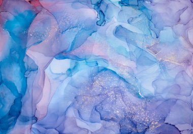 Soyut çok renkli mermer desen arkaplanı. Tasarım kağıdı, duvar kağıdı. Akrilik boyaları karıştırıyorum. Modern akışkan sanat. Alkol mürekkep renkleri yarı saydam