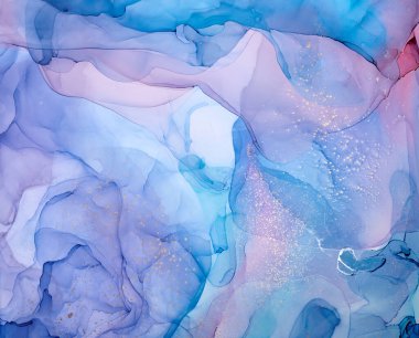 Soyut çok renkli mermer desen arkaplanı. Tasarım kağıdı, duvar kağıdı. Akrilik boyaları karıştırıyorum. Modern akışkan sanat. Alkol mürekkep renkleri yarı saydam