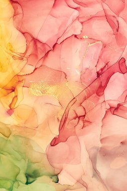 Alkol mürekkebi renkleri saydam. Soyut çok renkli mermer desen arkaplanı. Tasarım kağıdı, duvar kağıdı. Akrilik boyaları karıştırıyorum. Modern akışkan sanat. Alkol Mürekkebi Deseni