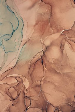 Alkol mürekkebi renkleri saydam. Soyut çok renkli mermer desen arkaplanı. Tasarım kağıdı, duvar kağıdı. Akrilik boyaları karıştırıyorum. Modern akışkan sanat. Alkol Mürekkebi Deseni