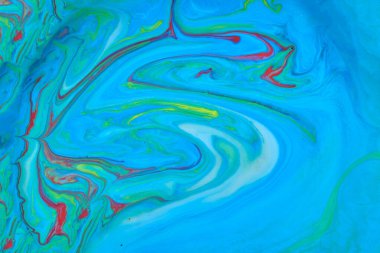 Renkli akrilik kabarcıklar. Soyut mürekkep tasarımı şablonu karışık doku arkaplanı. Sıvı renk arka planı. Duvar kağıdı deseni. Yağ posteri. Tasarım şablonu. Akışkan sanat