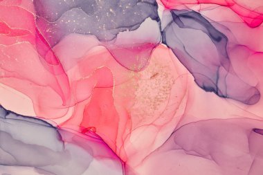 Alkol mürekkebi renkleri saydam. Soyut çok renkli mermer desen arkaplanı. Tasarım kağıdı, duvar kağıdı. Akrilik boyaları karıştırıyorum. Modern akışkan sanat. Alkol Mürekkebi Deseni