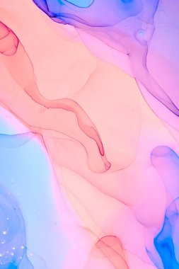 Alkol mürekkebi renkleri saydam. Soyut çok renkli mermer desen arkaplanı. Tasarım kağıdı, duvar kağıdı. Akrilik boyaları karıştırıyorum. Modern akışkan sanat. Alkol Mürekkebi Deseni