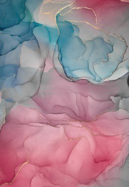 Alkol mürekkebi renkleri saydam. Soyut çok renkli mermer desen arkaplanı. Tasarım kağıdı, duvar kağıdı. Akrilik boyaları karıştırıyorum. Modern akışkan sanat. Alkol Mürekkebi Deseni