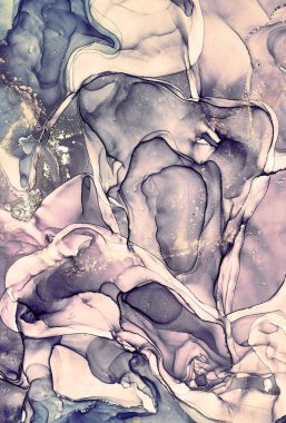 Alkol mürekkebi renkleri saydam. Soyut çok renkli mermer desen arkaplanı. Tasarım kağıdı, duvar kağıdı. Akrilik boyaları karıştırıyorum. Modern akışkan sanat. Alkol Mürekkebi Deseni