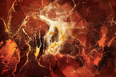 Alkol mürekkebi renkleri saydam. Soyut çok renkli mermer desen arkaplanı. Tasarım kağıdı, duvar kağıdı. Akrilik boyaları karıştırıyorum. Modern akışkan sanat. Alkol Mürekkebi Deseni