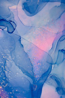 Alkol mürekkebi renkleri saydam. Soyut çok renkli mermer desen arkaplanı. Tasarım kağıdı, duvar kağıdı. Akrilik boyaları karıştırıyorum. Modern akışkan sanat. Alkol Mürekkebi Deseni