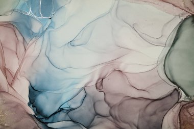 Alkol mürekkebi renkleri saydam. Soyut çok renkli mermer desen arkaplanı. Tasarım kağıdı, duvar kağıdı. Akrilik boyaları karıştırıyorum. Modern akışkan sanat. Alkol Mürekkebi Deseni