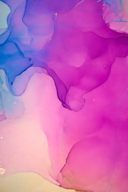 Alkol mürekkebi renkleri saydam. Soyut çok renkli mermer desen arkaplanı. Tasarım kağıdı, duvar kağıdı. Akrilik boyaları karıştırıyorum. Modern akışkan sanat. Alkol Mürekkebi Deseni