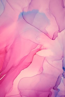 Alkol mürekkebi renkleri saydam. Soyut çok renkli mermer desen arkaplanı. Tasarım kağıdı, duvar kağıdı. Akrilik boyaları karıştırıyorum. Modern akışkan sanat. Alkol Mürekkebi Deseni