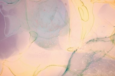 Alkol mürekkebi renkleri saydam. Soyut çok renkli mermer desen arkaplanı. Tasarım kağıdı, duvar kağıdı. Akrilik boyaları karıştırıyorum. Modern akışkan sanat. Alkol Mürekkebi Deseni