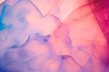 Alkol mürekkebi renkleri saydam. Soyut çok renkli mermer desen arkaplanı. Tasarım kağıdı, duvar kağıdı. Akrilik boyaları karıştırıyorum. Modern akışkan sanat. Alkol Mürekkebi Deseni