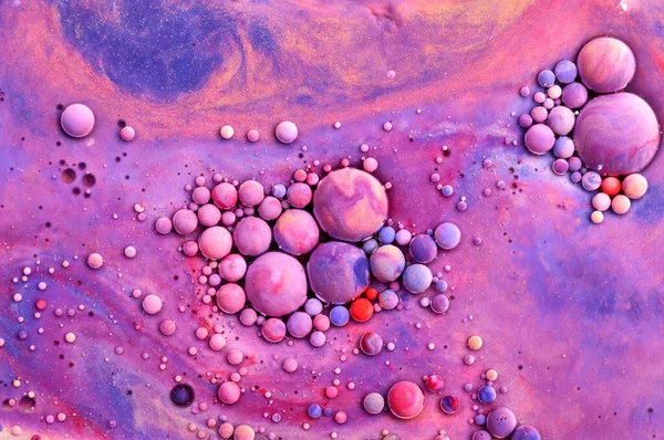 Цветные Акриловые Пузырьки Абстрактный Дизайн Чернил Шаблон Смешанной Текстуры Фона — стоковое фото