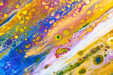 Sanat sıvı. Renkli arka plan, duvar kağıdı. Boya karıştırma. Modern sanat. Mermer doku. Renkli tuval.