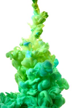 Suda mürekkep. Splash Boya karıştırma. Çok renkli sıvı boya. Arka plan rengi