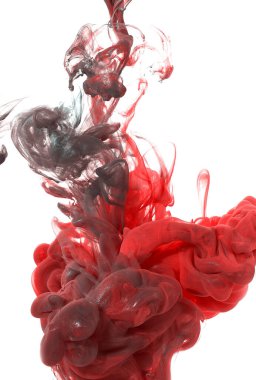 Suda mürekkep. Splash Boya karıştırma. Çok renkli sıvı boya. Arka plan rengi