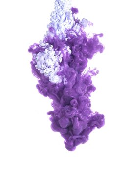 Suda mürekkep. Sıçrama boyası karışımı. Çok renkli sıvı boya. Soyut heykel arkaplan rengi