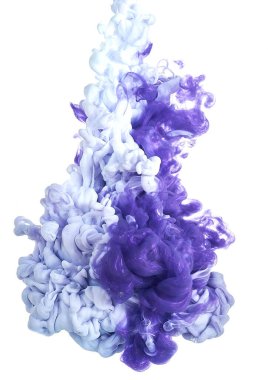 Suda mürekkep. Sıçrama boyası karışımı. Çok renkli sıvı boya. Soyut heykel arkaplan rengi