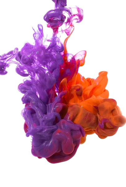 Tinte Wasser Spritzfarbe Mischen Bunte Flüssige Farbstoffe Abstrakte Hintergrundfarbe — Stockfoto