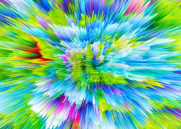 Explosion Colorful Rays Shine Dynamic Scene Magic Moving Fast Lines — Stock Photo, Image