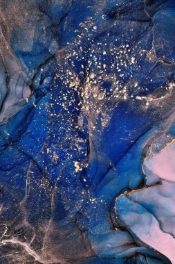 Alkol mürekkebi renkleri saydam. Soyut çok renkli mermer desen arkaplanı. Tasarım kağıdı, duvar kağıdı. Akrilik boyaları karıştırıyorum. Modern akışkan sanat. Alkol Mürekkebi Deseni